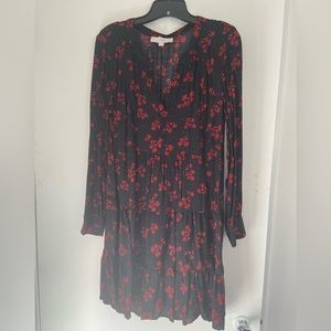 Ann Taylor LOFT Cherry Blossom Printed Shift Dress. Size Medium and lightly worn